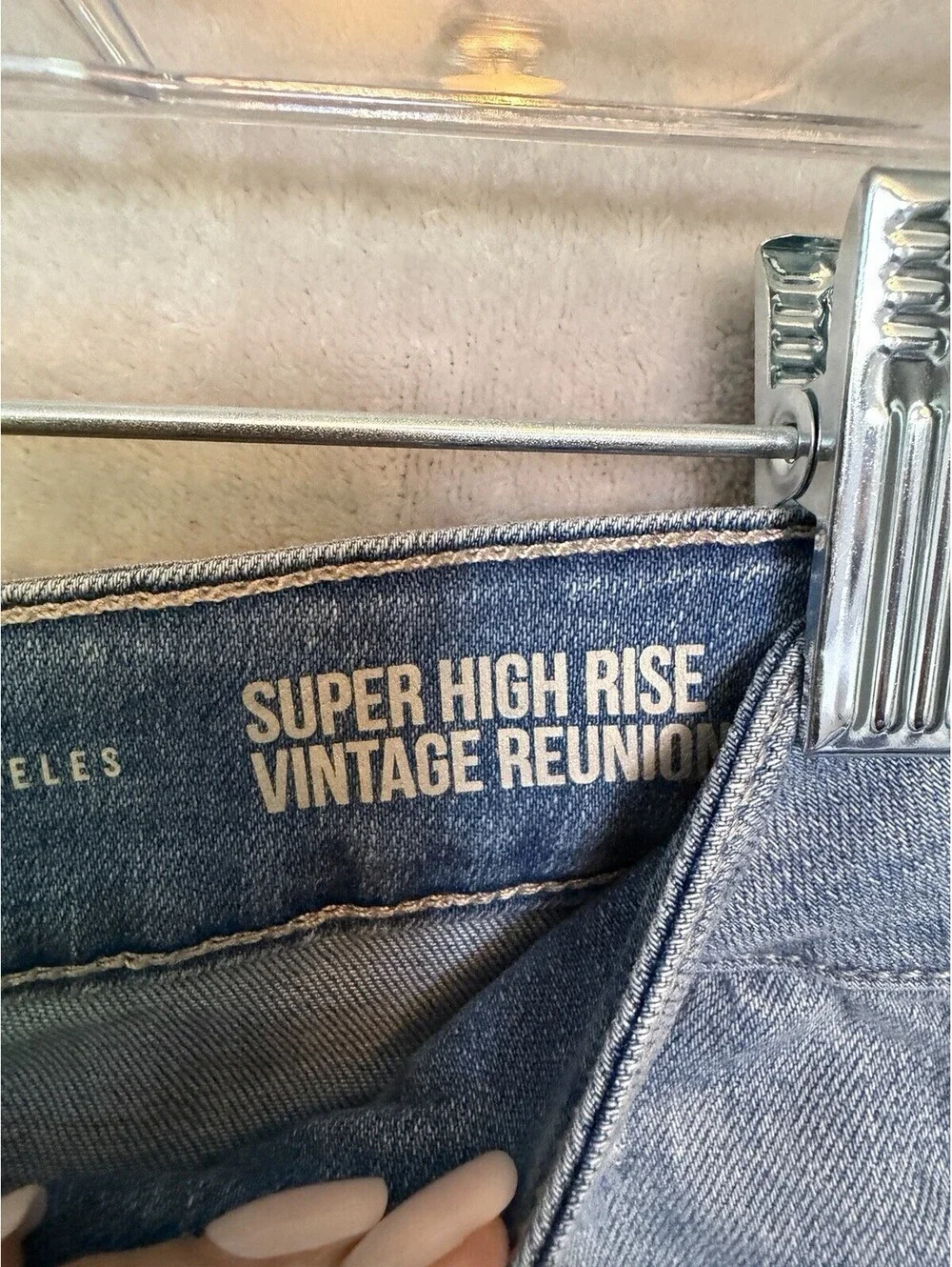 REWASH Shorts denim size 9/29 vintage reunion destressed light denim